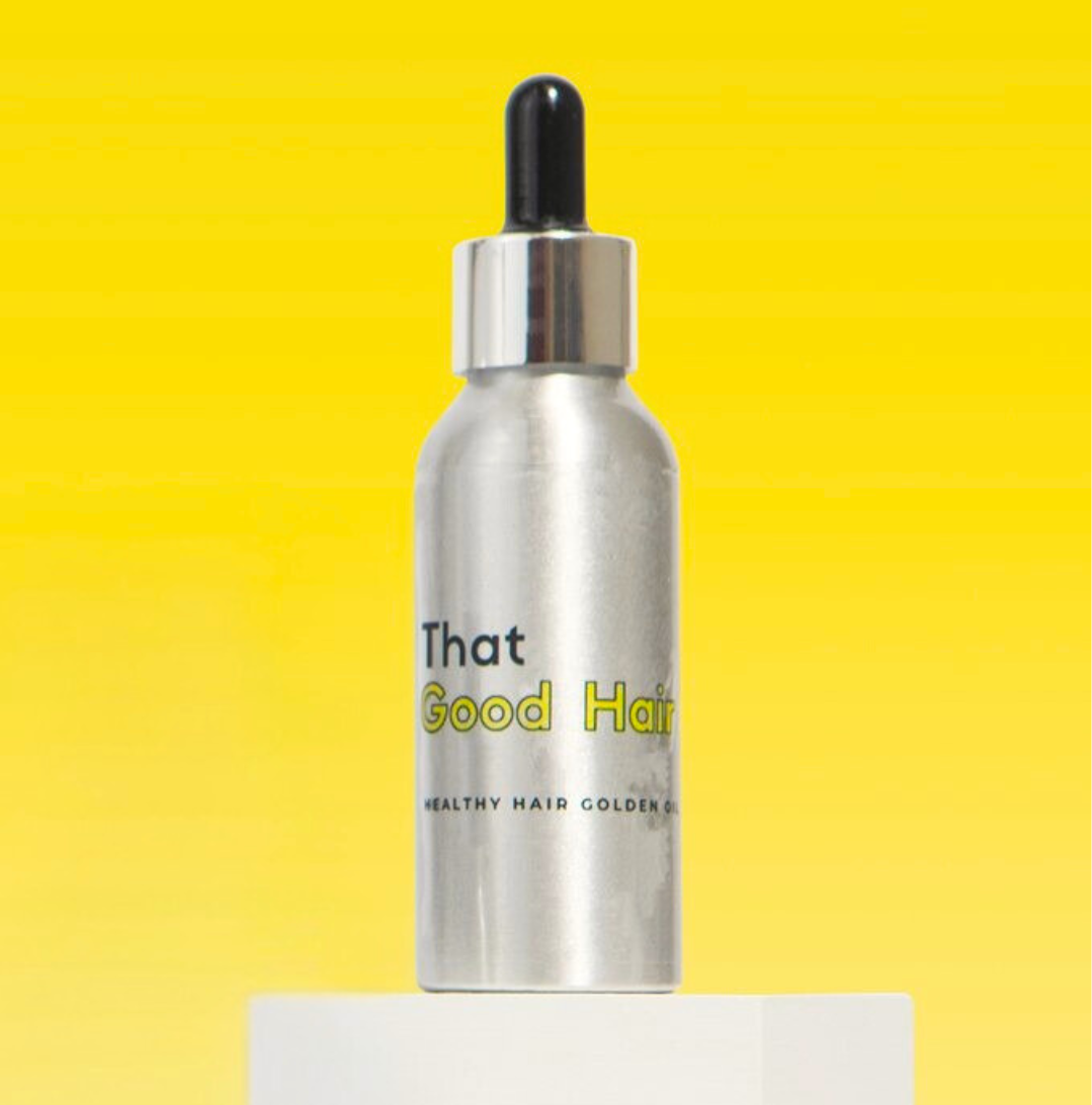 Huile d'or pour cheveux sains