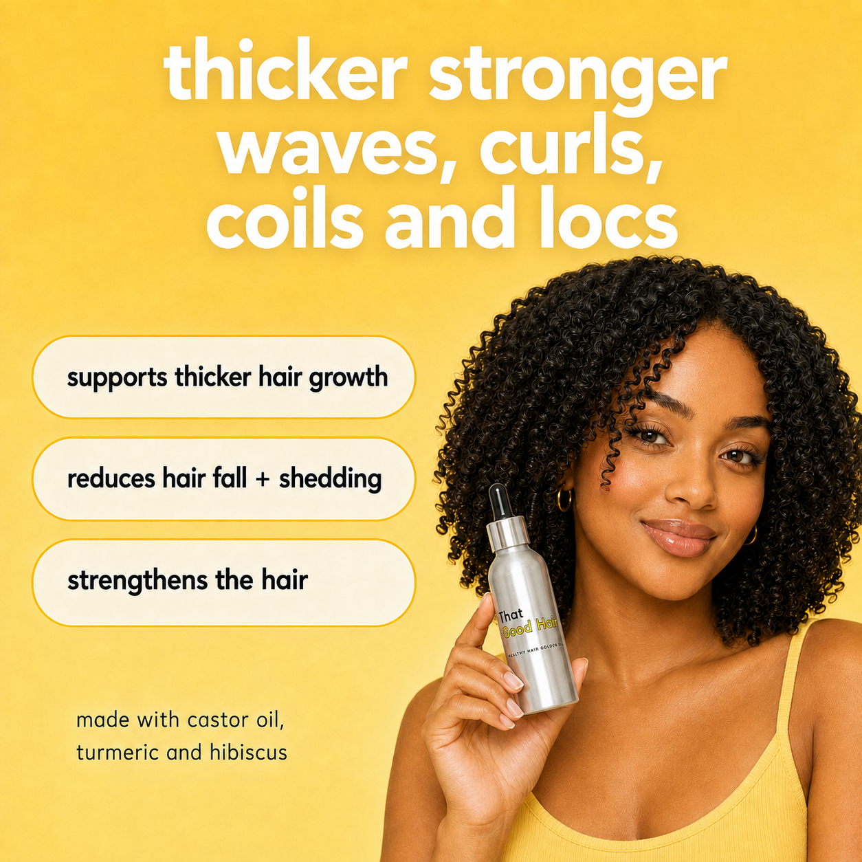 Huile d'or pour cheveux sains